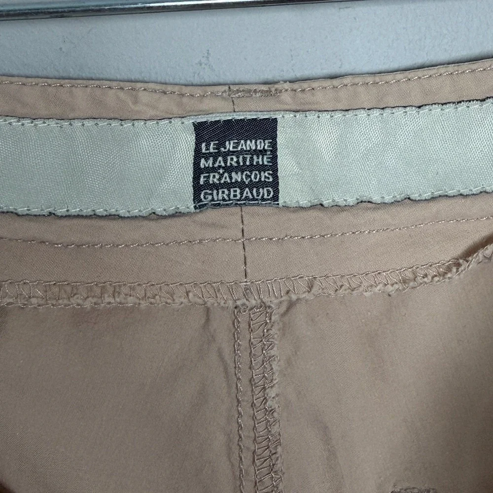 Le Jean De Marithe + Francois Girbaud Cargo Pants Beige Sz S Vintage 90s Grunge